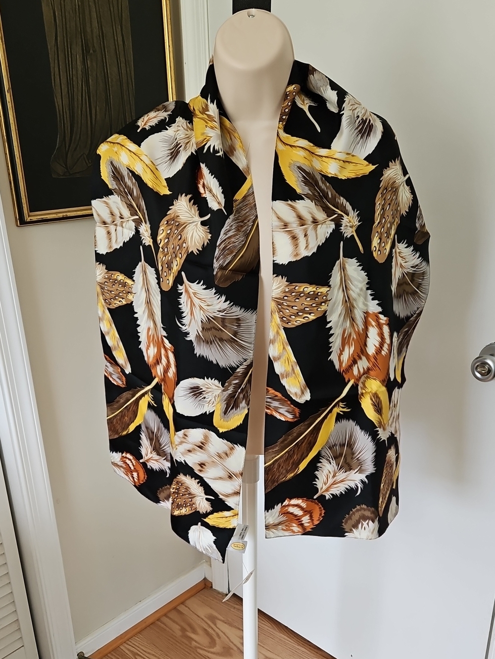 NWT Vintage Talbots Silk Feather Scarf